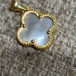 Elegant Gold and White silver 925 Pendant